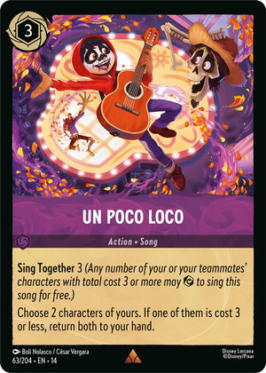 Disney Lorcana TCG - Hyperia City - Un Poco Loco - 63/204 - Rare - Cold Foil