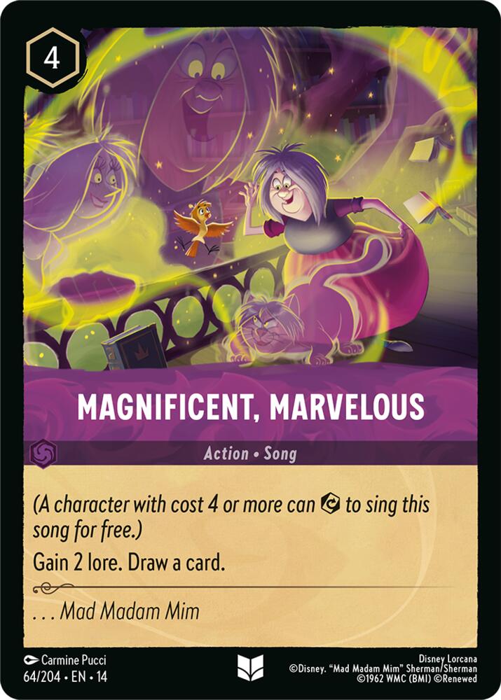 Disney Lorcana TCG - Hyperia City - Magnificent, Marvelous - 64/204 - Uncommon - Cold Foil