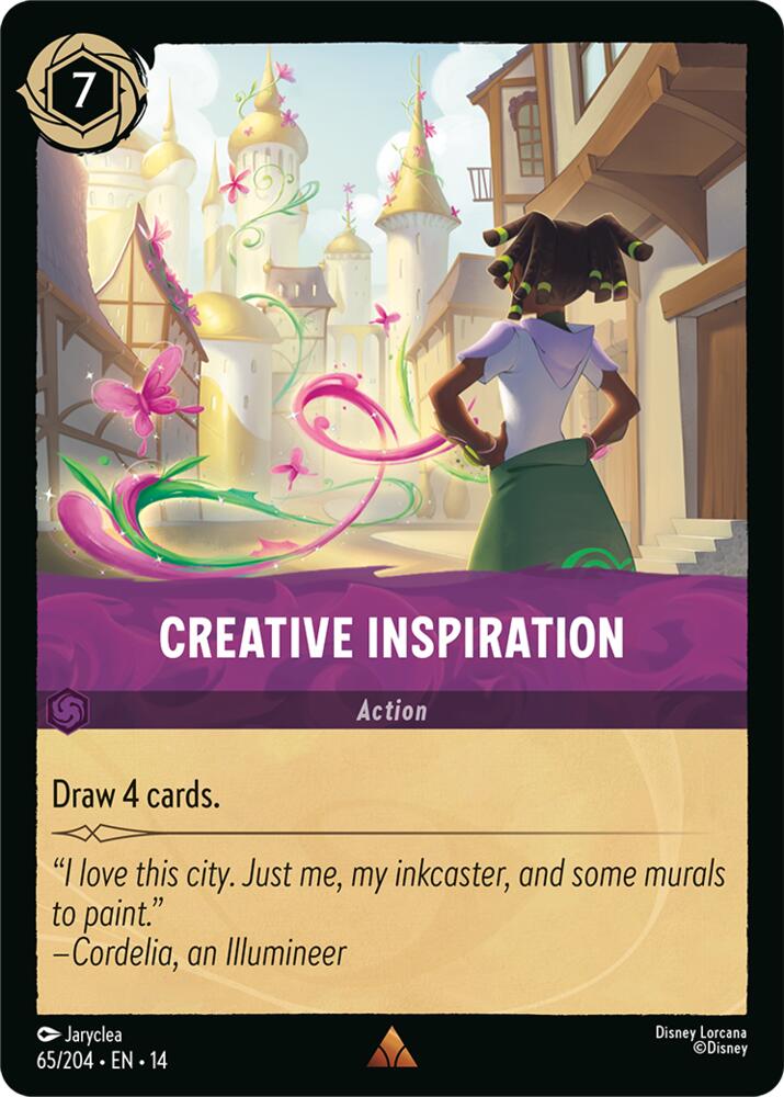 Disney Lorcana TCG - Hyperia City - Creative Inspiration - 65/204 - Rare - Cold Foil