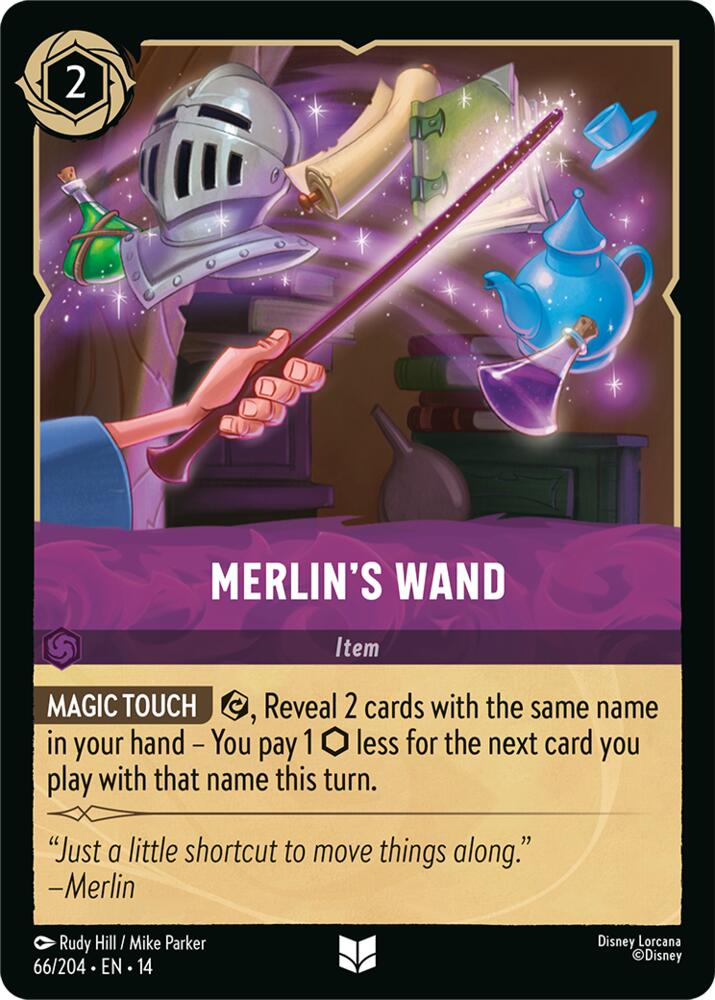 Disney Lorcana TCG - Hyperia City - Merlin's Wand - 66/204 - Uncommon - Cold Foil