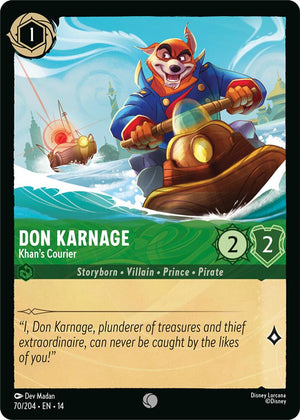Disney Lorcana TCG - Hyperia City - Don Karnage - Khan's Courier - 70/204 - Common - Cold Foil
