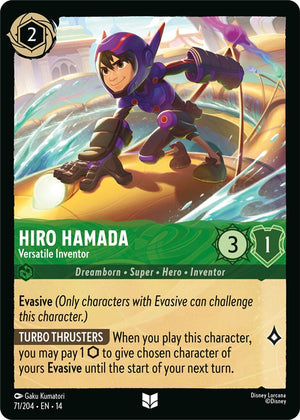 Disney Lorcana TCG - Hyperia City - Hiro Hamada - Versatile Inventor - 71/204 - Uncommon