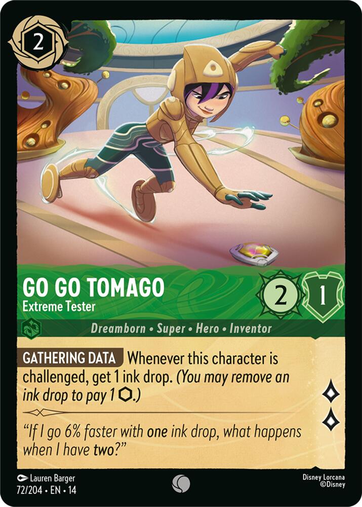 Disney Lorcana TCG - Hyperia City - Go Go Tomago - Extreme Tester - 72/204 - Common - Cold Foil