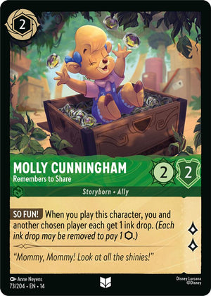 Disney Lorcana TCG - Hyperia City - Molly Cunningham - Remembers to Share - 73/204 - Uncommon