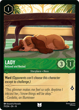 Disney Lorcana TCG - Hyperia City - Lady - Relaxed and Rested - 79/204 - Uncommon