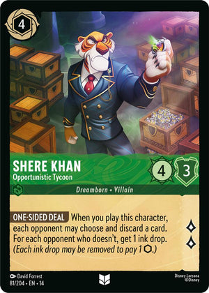 Disney Lorcana TCG - Hyperia City - Shere Khan - Opportunistic Tycoon - 81/204 - Uncommon