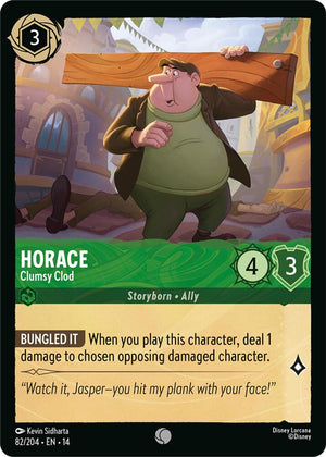 Disney Lorcana TCG - Hyperia City - Horace - Clumsy Clod - 82/204 - Common - Cold Foil