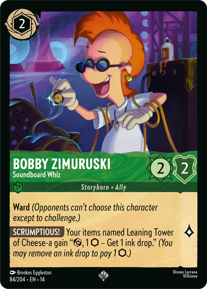 Disney Lorcana TCG - Hyperia City - Bobby Zimuruski - Soundboard Whiz - 84/204 - Super Rare