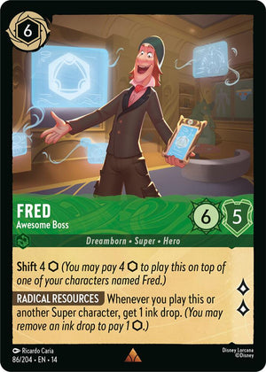 Disney Lorcana TCG - Hyperia City - Fred - Awesome Boss - 86/204 - Rare