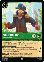 Disney Lorcana TCG - Hyperia City - Don Karnage - Debonair Pirate - 88/204 - Super Rare