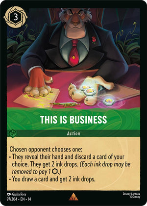 Disney Lorcana TCG - Hyperia City - This Is Business - 97/204 - Rare - Cold Foil