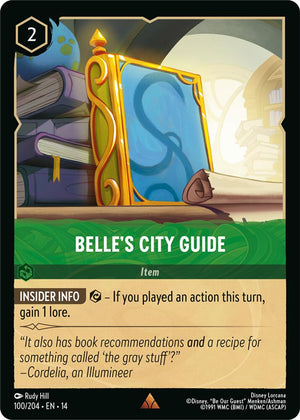 Disney Lorcana TCG - Hyperia City - Belle's City Guide - 100/204 - Rare