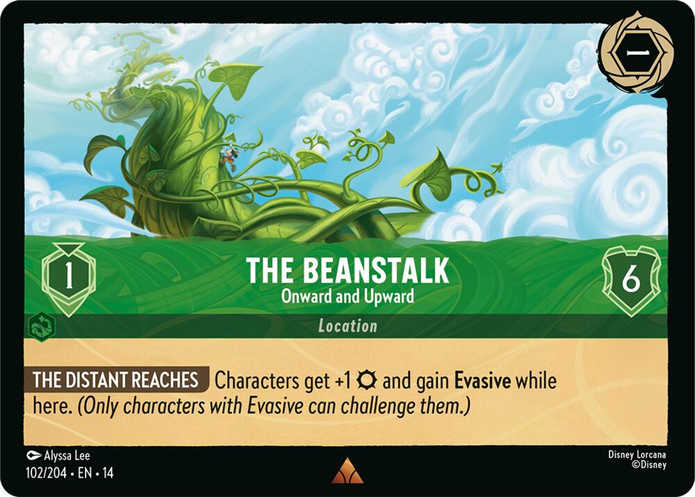 Disney Lorcana TCG - Hyperia City - The Beanstalk - Onward and Upward - 102/204 - Rare - Cold Foil