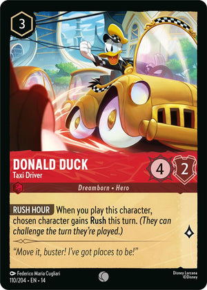 Disney Lorcana TCG - Hyperia City - Donald Duck - Taxi Driver - 110/204 - Common