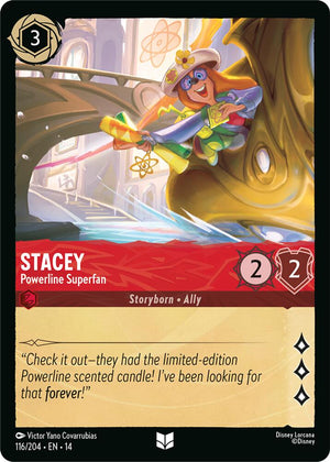 Disney Lorcana TCG - Hyperia City - Stacey - Powerline Superfan - 116/204 - Uncommon - Cold Foil