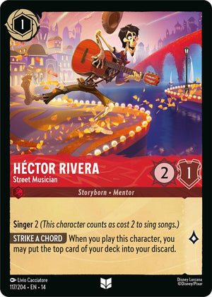 Disney Lorcana TCG - Hyperia City - Hector Rivera - Street Musician - 117/204 - Uncommon - Cold Foil
