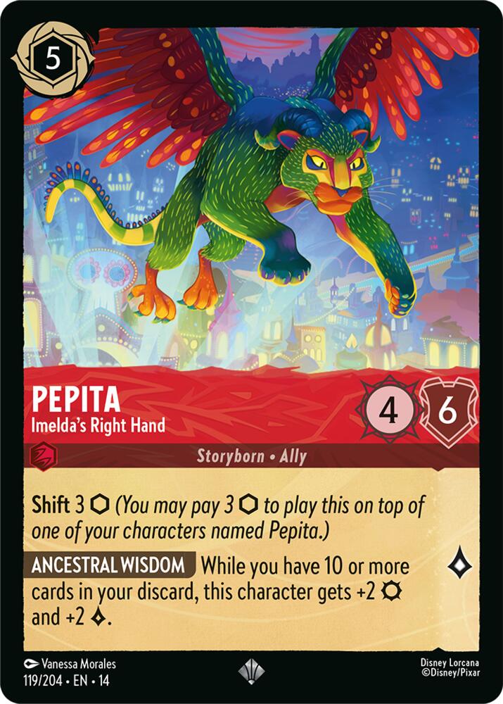 Disney Lorcana TCG - Hyperia City - Pepita - Imelda's Right Hand - 119/204 - Super Rare - Cold Foil