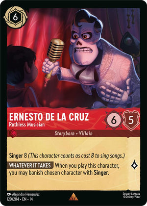 Disney Lorcana TCG - Hyperia City - Ernesto de la Cruz - Ruthless Musician - 120/204 - Rare - Cold Foil