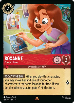 Disney Lorcana TCG - Hyperia City - Roxanne - Concert Lover - 124/204 - Rare - Cold Foil