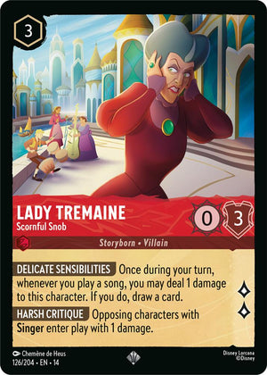 Disney Lorcana TCG - Hyperia City - Lady Tremaine - Scornful Snob - 126/204 - Super Rare - Cold Foil