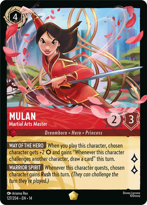 Disney Lorcana TCG - Hyperia City - Mulan - Martial Arts Master - 127/204 - Legendary