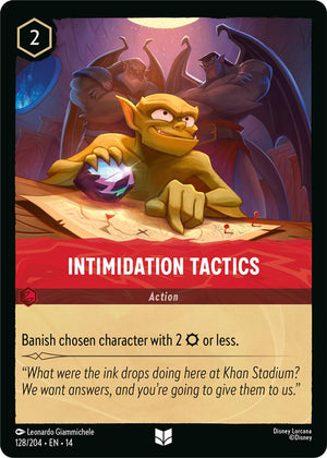 Disney Lorcana TCG - Hyperia City - Intimidation Tactics - 128/204 - Uncommon - Cold Foil