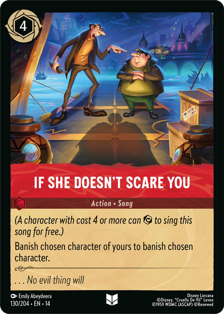 Disney Lorcana TCG - Hyperia City - If She Doesn't Scare You - 130/204 - Uncommon