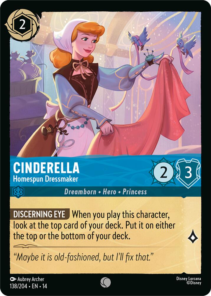 Disney Lorcana TCG - Hyperia City - Cinderella - Homespun Dressmaker - 138/204 - Common