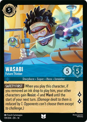 Disney Lorcana TCG - Hyperia City - Wasabi - Future Thinker - 139/204 - Uncommon - Cold Foil