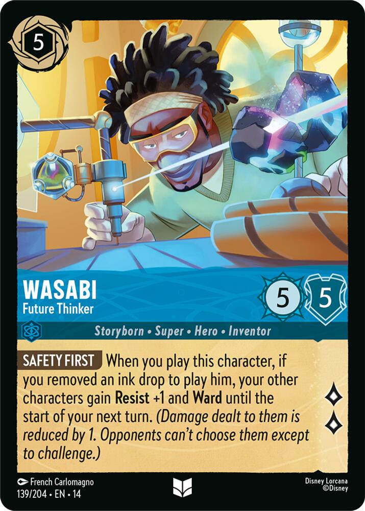 Disney Lorcana TCG - Hyperia City - Wasabi - Future Thinker - 139/204 - Uncommon