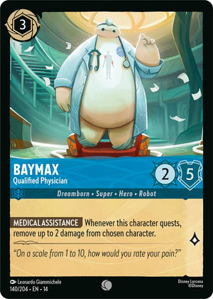 Disney Lorcana TCG - Hyperia City - Baymax - Qualified Physician - 140/204 - Common