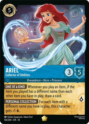 Disney Lorcana TCG - Hyperia City - Ariel - Collector of Oddities - 156/204 - Legendary - Cold Foil