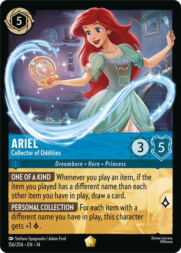 Disney Lorcana TCG - Hyperia City - Ariel - Collector of Oddities - 156/204 - Legendary