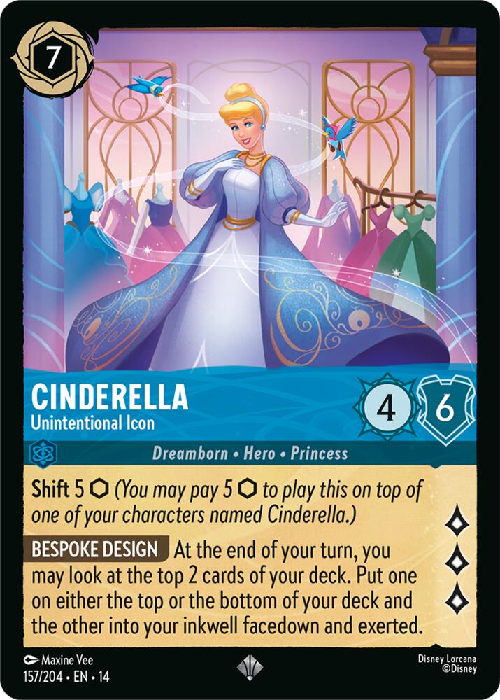 Disney Lorcana TCG - Hyperia City - Cinderella - Unintentional Icon - 157/204 - Super Rare