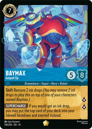 Disney Lorcana TCG - Hyperia City - Baymax - Amped Up - 158/204 - Legendary - Cold Foil