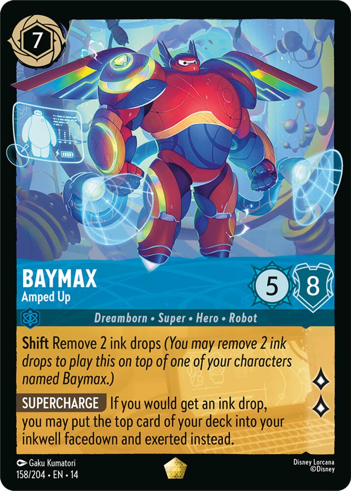 Disney Lorcana TCG - Hyperia City - Baymax - Amped Up - 158/204 - Legendary