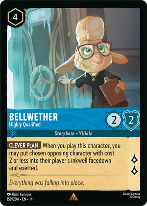 Disney Lorcana TCG - Hyperia City - Bellwether - Highly Qualified - 159/204 - Rare - Cold Foil