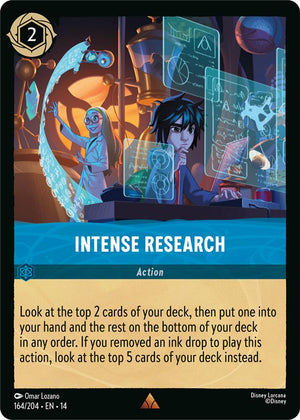 Disney Lorcana TCG - Hyperia City - Intense Research - 164/204 - Rare - Cold Foil