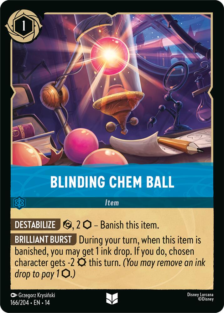 Disney Lorcana TCG - Hyperia City - Blinding Chem Ball - 166/204 - Uncommon