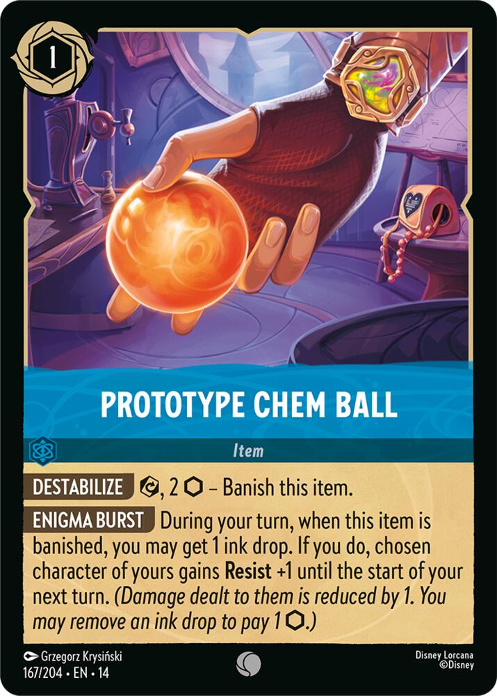 Disney Lorcana TCG - Hyperia City - Prototype Chem Ball - 167/204 - Common