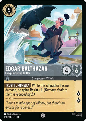 Disney Lorcana TCG - Hyperia City - Edgar Balthazar - Long-Suffering Butler - 173/204 - Common