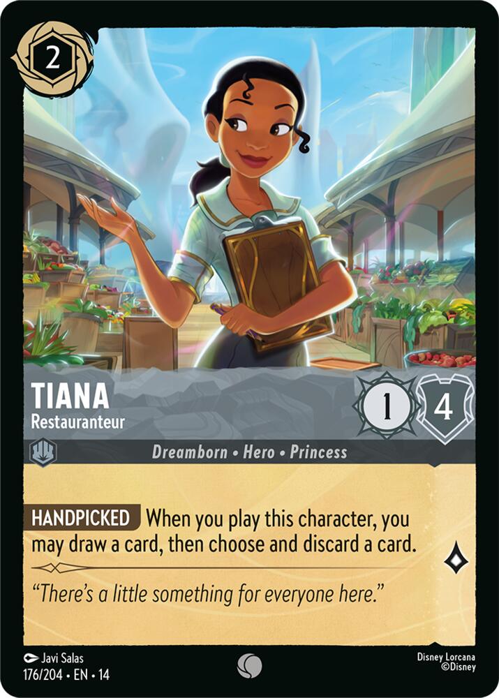 Disney Lorcana TCG - Hyperia City - Tiana - Restauranteur - 176/204 - Common - Cold Foil