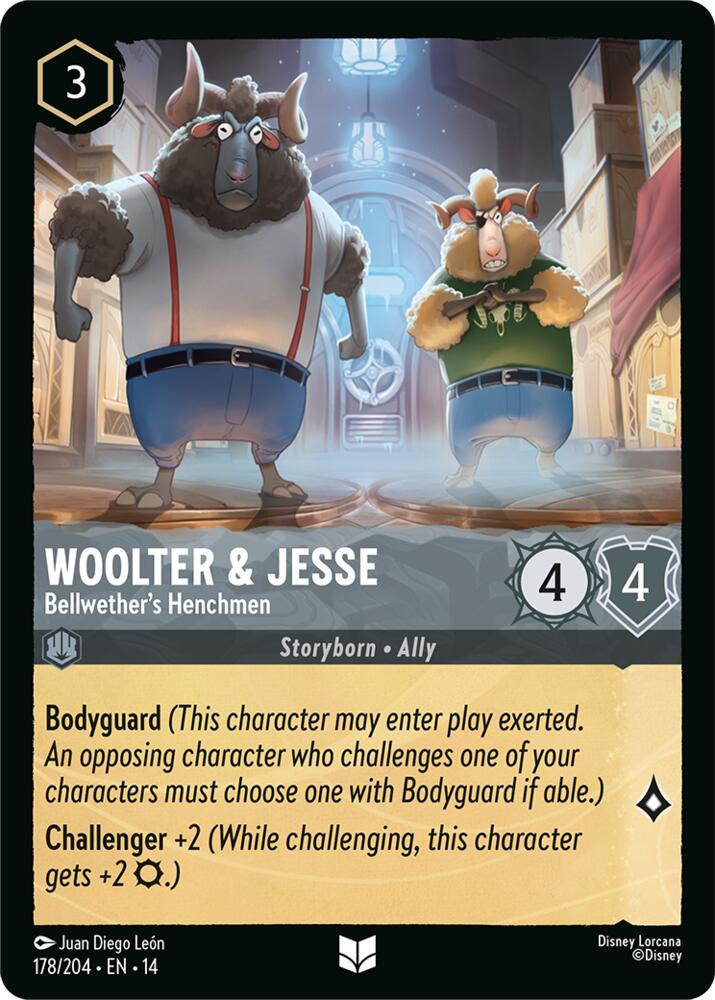Disney Lorcana TCG - Hyperia City - Woolter & Jesse - Bellwether's Henchmen - 178/204 - Uncommon