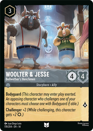 Disney Lorcana TCG - Hyperia City - Woolter & Jesse - Bellwether's Henchmen - 178/204 - Uncommon