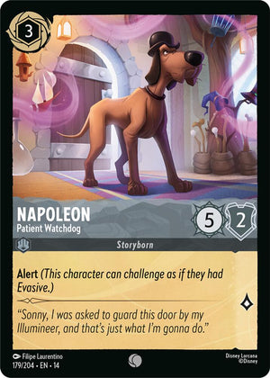 Disney Lorcana TCG - Hyperia City - Napoleon - Patient Watchdog - 179/204 - Common