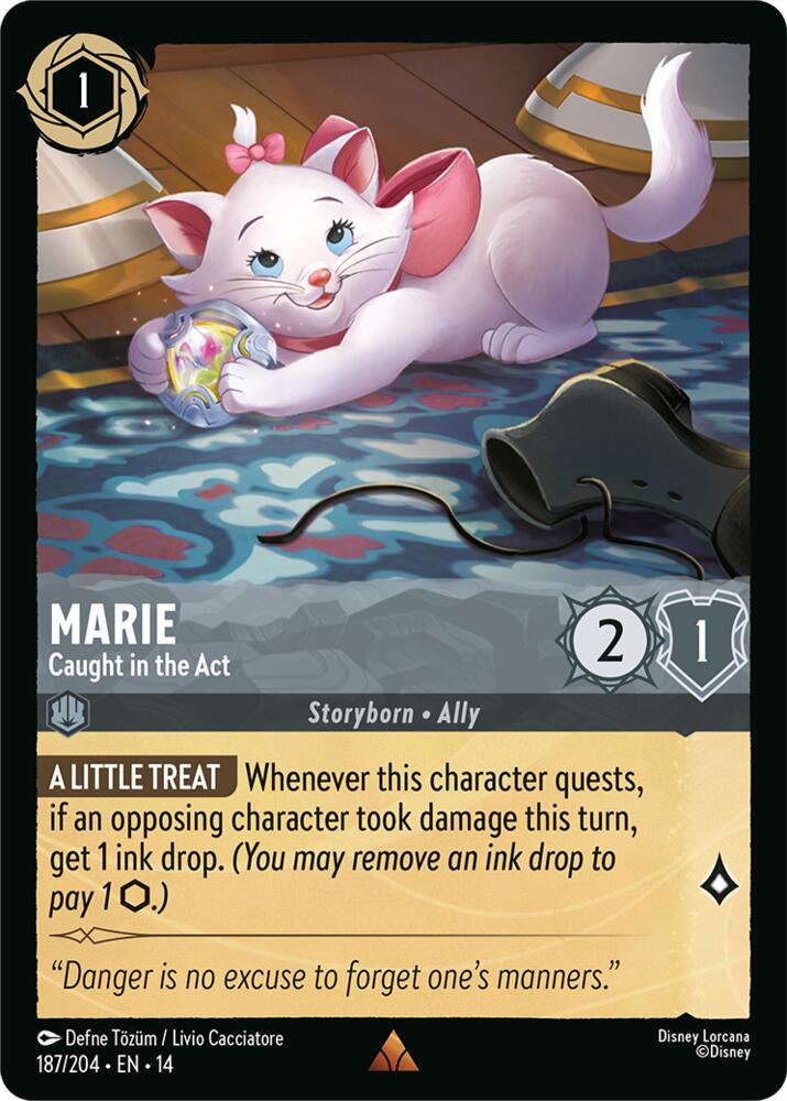 Disney Lorcana TCG - Hyperia City - Marie - Caught in the Act - 187/204 - Rare