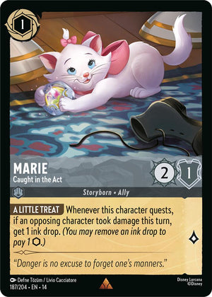 Disney Lorcana TCG - Hyperia City - Marie - Caught in the Act - 187/204 - Rare