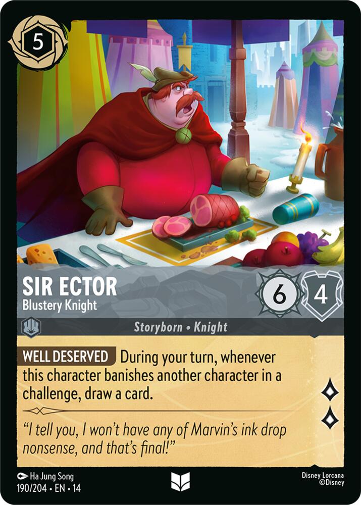 Disney Lorcana TCG - Hyperia City - Sir Ector - Blustery Knight - 190/204 - Uncommon