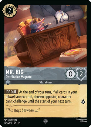 Disney Lorcana TCG - Hyperia City - Mr. Big - Distribution Magnate - 194/204 - Super Rare