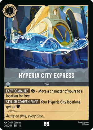 Disney Lorcana TCG - Hyperia City - Hyperia City Express - 201/204 - Uncommon - Cold Foil